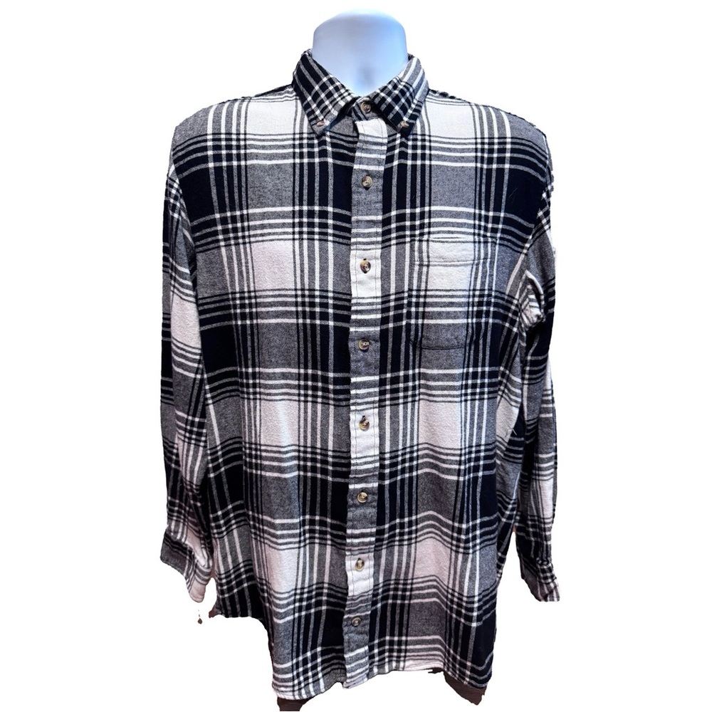 Boca Plaid Black and White Men's Shirt